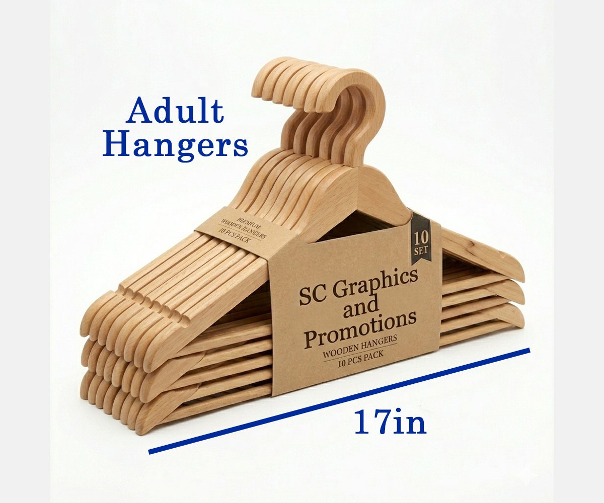 Wooden Hanger Premium One Pack - Buy Online SC Graphics Sri Lanka
