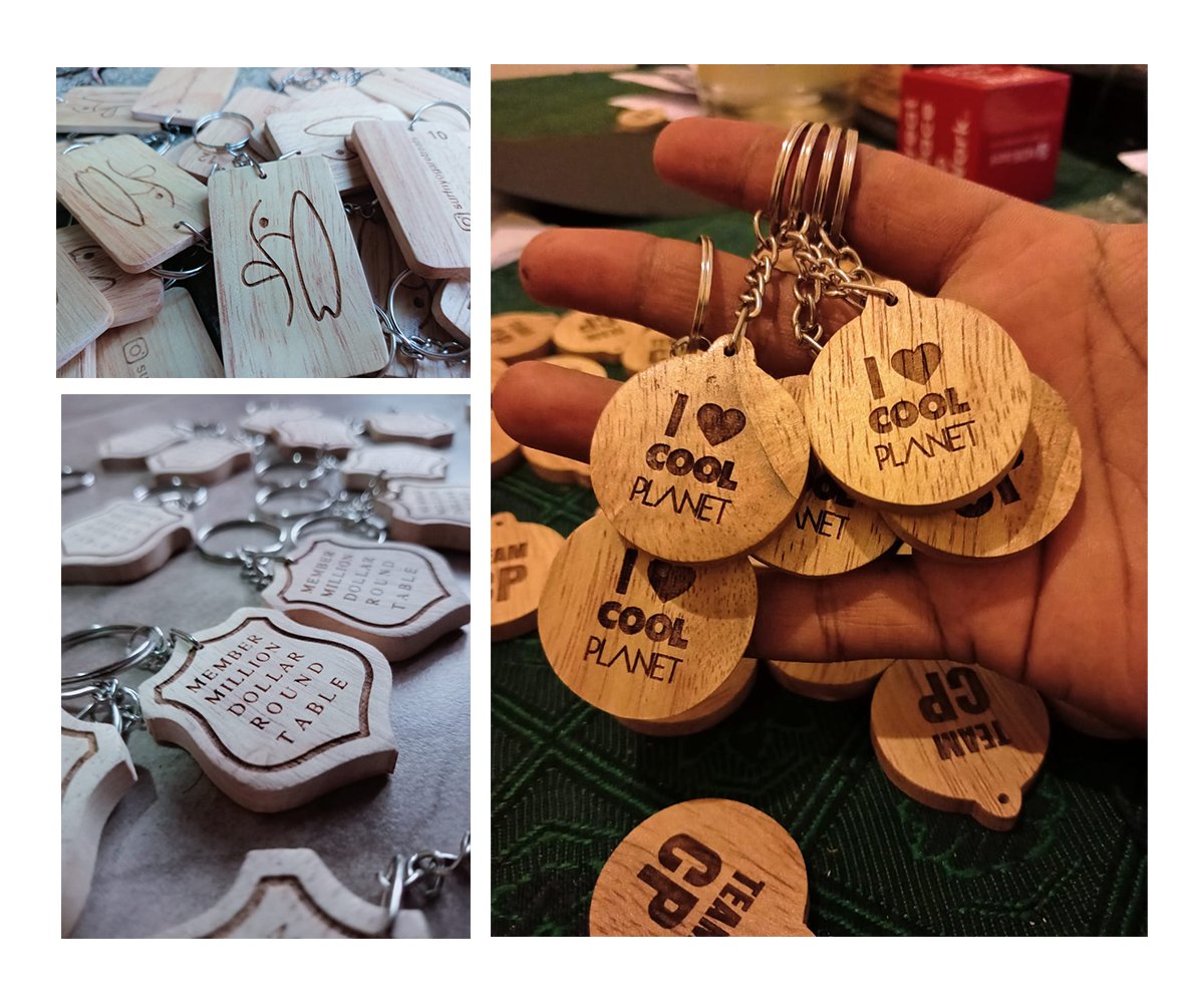 Toky Wooden Key Tag - Buy Online SC Graphics Sri Lanka