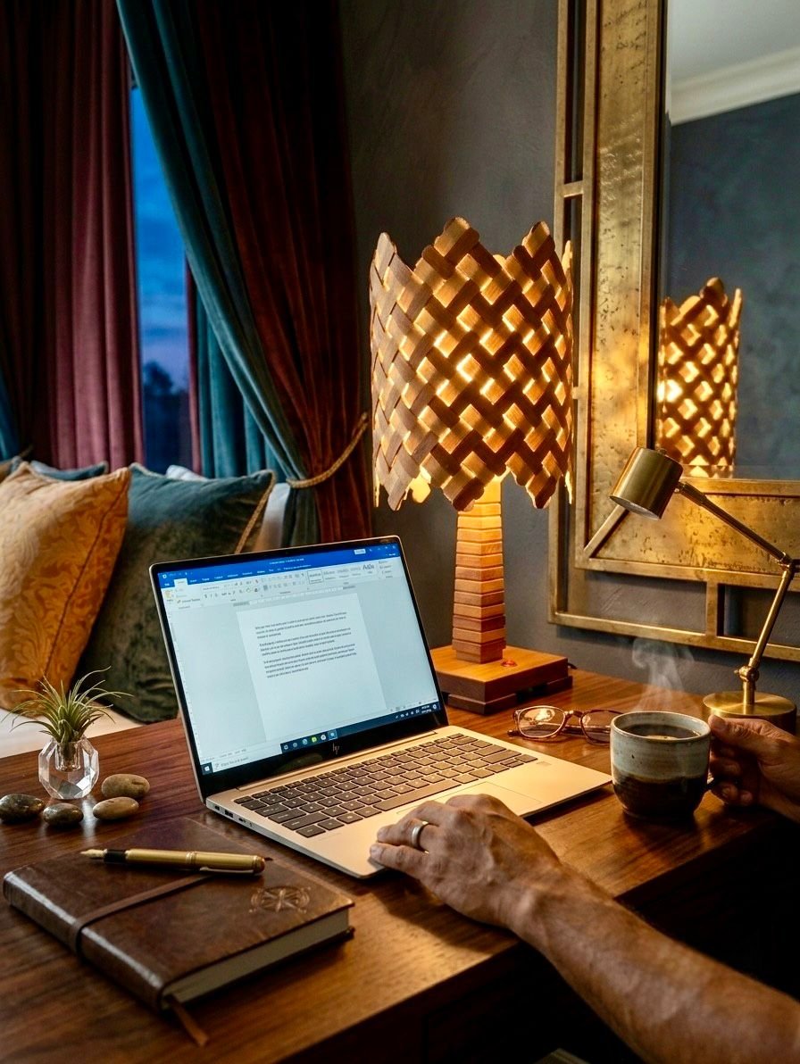 WeaveGlow Handmade Table Lamp - Product Image 4 - SC Graphics Sri Lanka